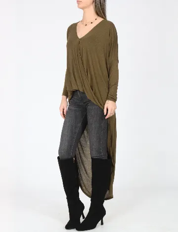 Bluza Oversize Zara, kaki Verde