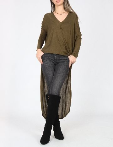 Bluza Oversize Zara, kaki