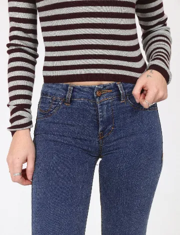 Blugi Pull&Bear, albastru Albastru