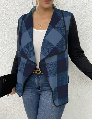 Jacheta SHEIN CURVE, albastru Albastru