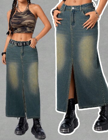 Fusta SHEIN, albastru