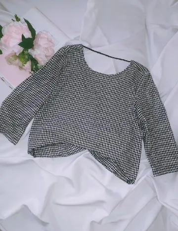 Bluza Zara, alb/negru Negru