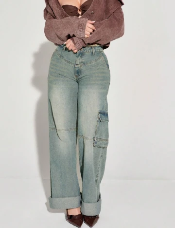 Blugi SHEIN, albastru Albastru