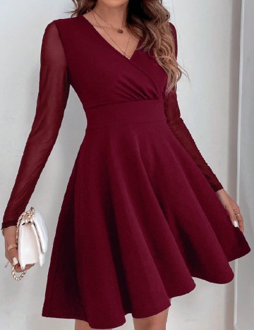 Rochie scurta SHEIN, grena