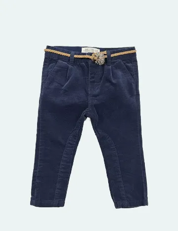 Pantaloni Zara, bleumarin Albastru