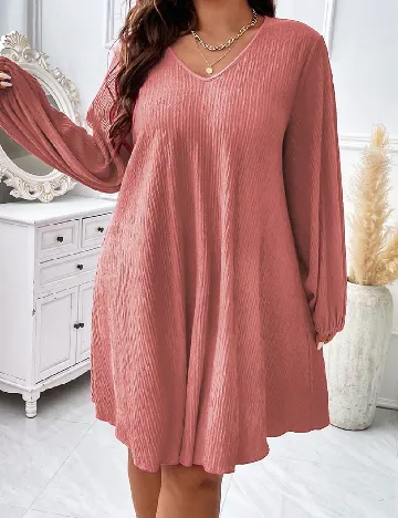 Rochie scurta SHEIN CURVE, roz pudra Roz