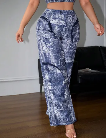 Pantaloni SHEIN, albastru Albastru