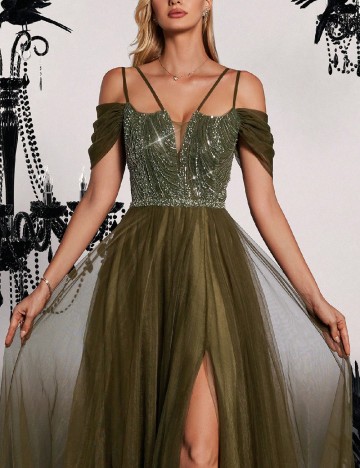 Rochie lunga VIPGIRL, verde