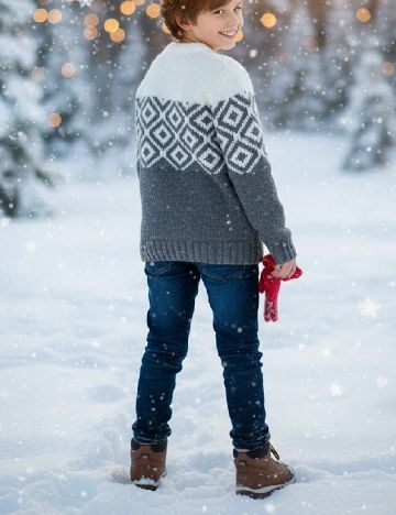 Pulover Zara, alb/gri