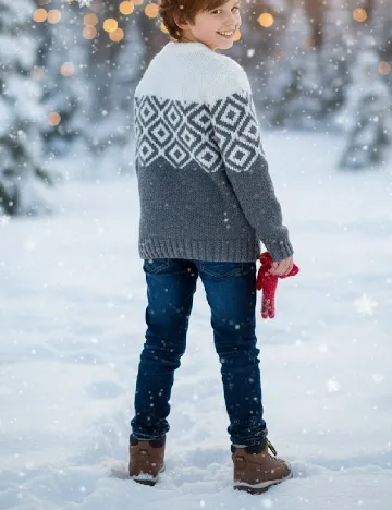 Pulover Zara, alb/gri Gri