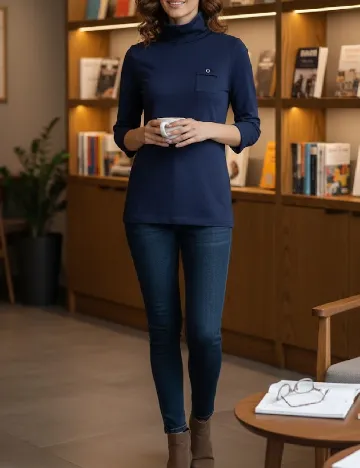 Bluza Zara, bleumarin Albastru