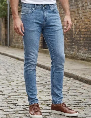 Blugi Bershka, albastru