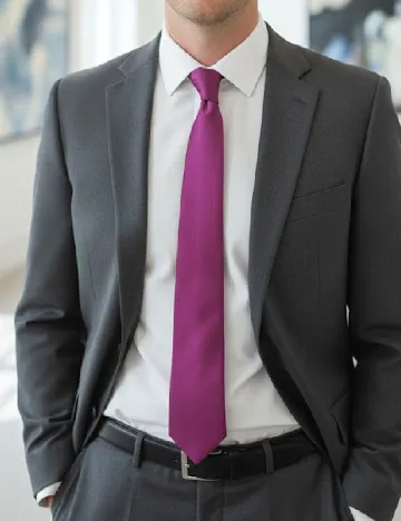 Cravata Zara, magenta Roz