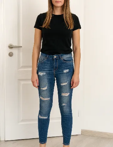 Blugi Pull&Bear, albastru Albastru