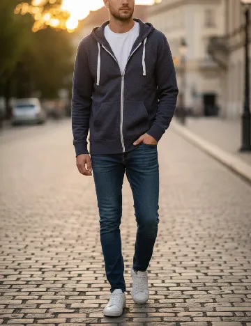 Hanorac Bershka, bleumarin Albastru