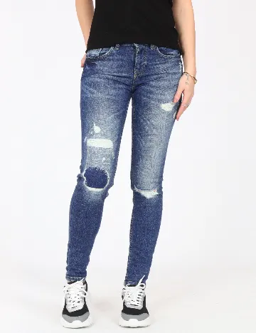 Blugi Pull&Bear, albastru Albastru