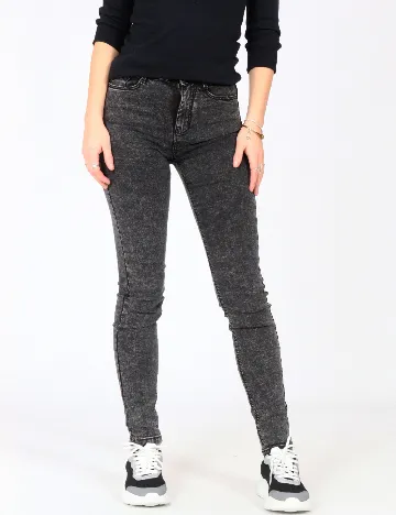 Blugi Bershka, gri inchis Gri