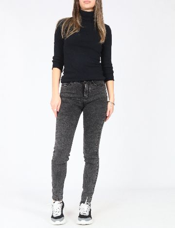 Blugi Bershka, gri inchis