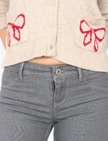 Blugi Bershka, gri Gri