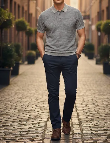 Tricou Zara, bleumarin/gri Gri