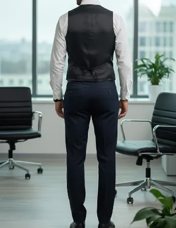 Pantaloni Zara, bleumarin Albastru