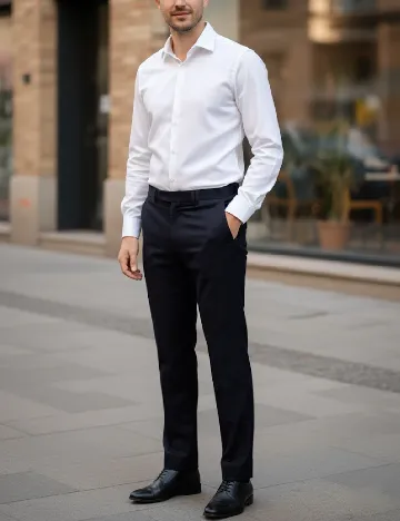 Pantaloni Zara, bleumarin Albastru