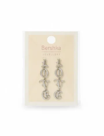 Cercei Bershka, argintiu Gri