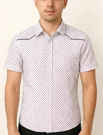 Camasa Pull&Bear, alb Alb