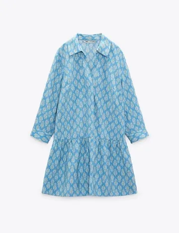 Rochie scurta Zara, albastru Albastru