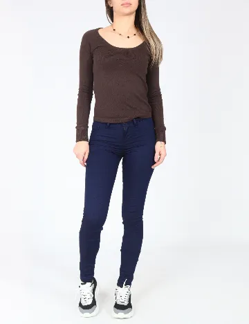 Blugi Bershka, bleumarin Albastru