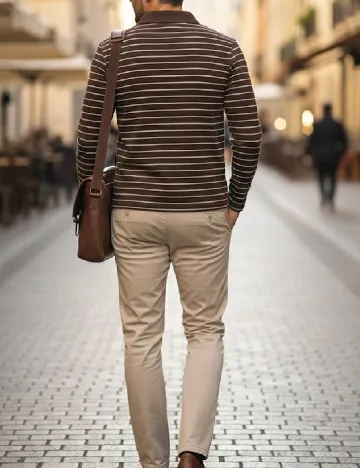 Bluza Zara, maro/alb Maro