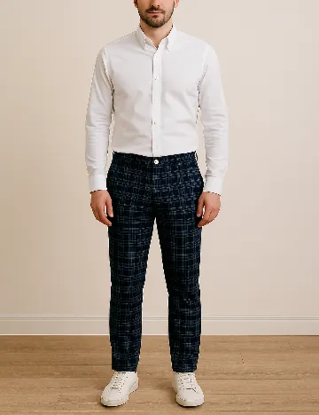 Pantaloni Zara, bleumarin Albastru