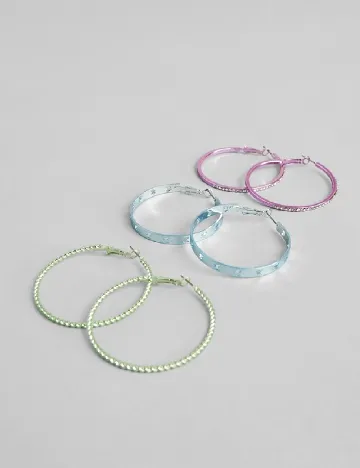 Set Cercei 3 perechi Bershka, mix culori Mix culori