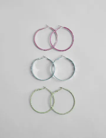 Set Cercei 3 perechi Bershka, mix culori Mix culori