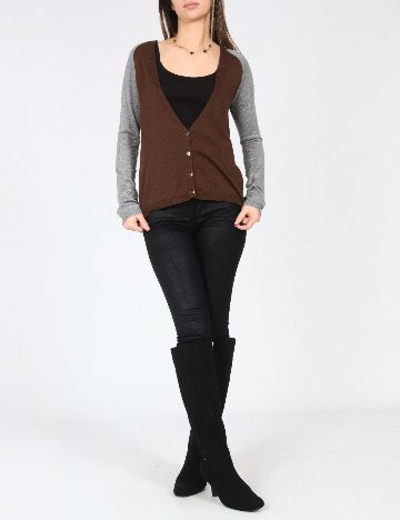 Cardigan Zara, maro/gri