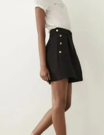 Pantaloni scurti Zara, negru Negru