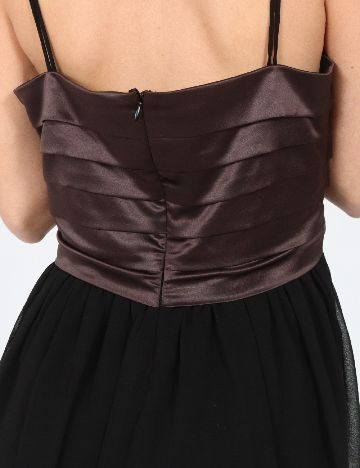 Rochie scurta Zara, negru/maro