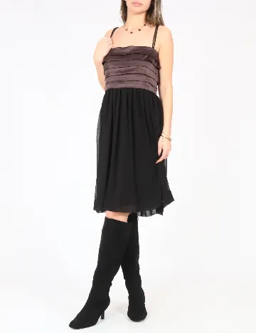 Rochie scurta Zara, negru/maro Negru