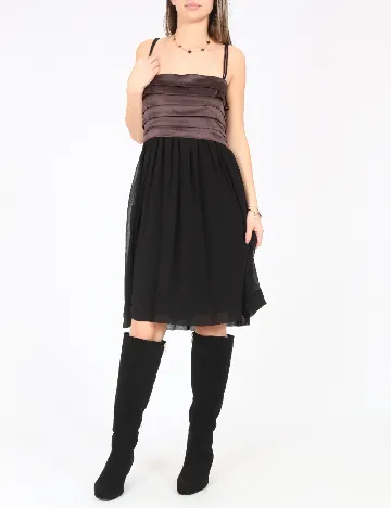 Rochie scurta Zara, negru/maro Negru