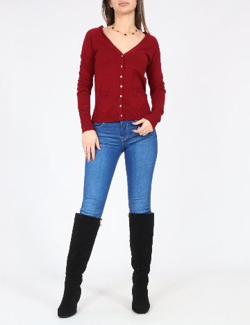 Cardigan Zara, rosu