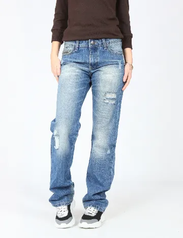 Blugi Zara, albastru Albastru