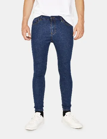 Blugi Bershka, albastru Albastru