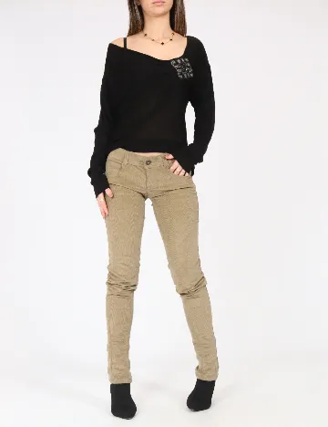 Pantaloni Bershka, kaki Verde