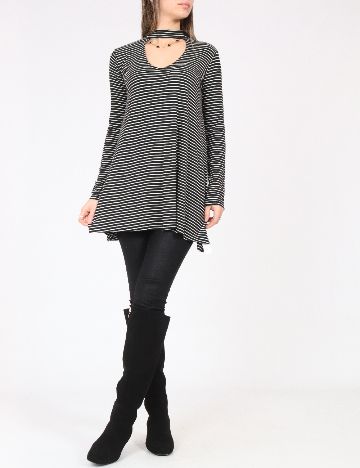 Bluza Bershka, alb/negru