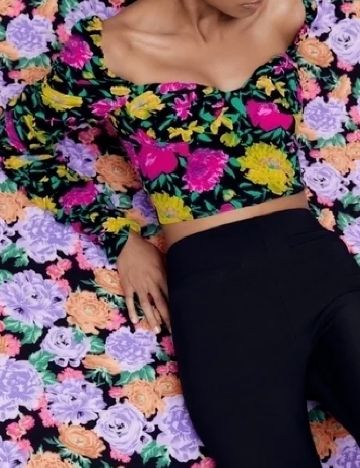 Top Zara, floral print