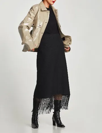 Fusta Zara, negru Negru