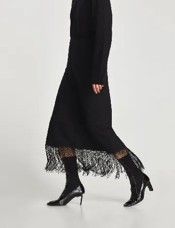 Fusta Zara, negru Negru