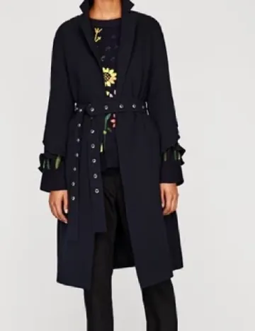 Trench Zara, bleumarin Albastru