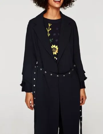 Trench Zara, bleumarin Albastru