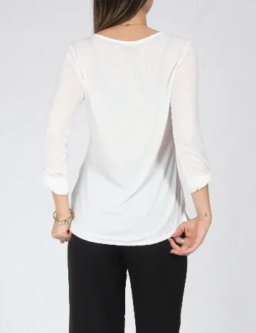 Bluza Bershka, alb Alb